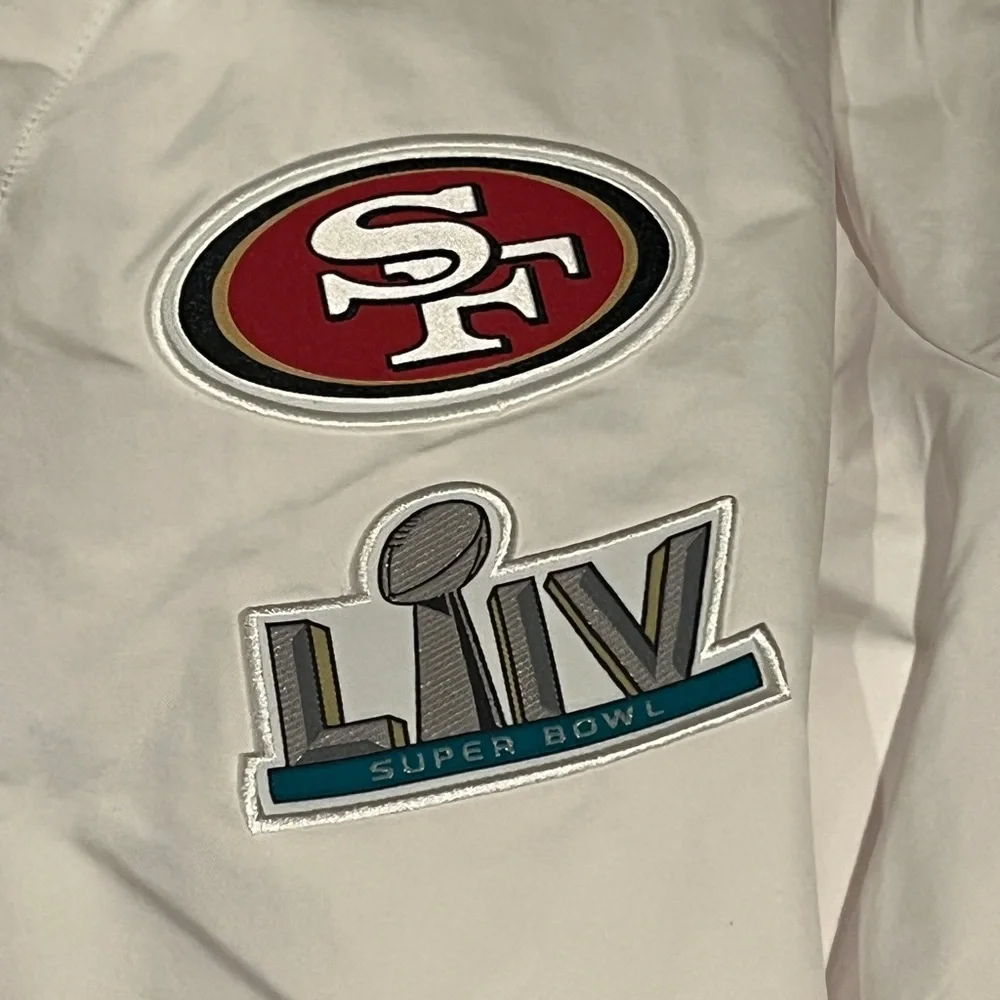 NFL 49ers Superbowl On field Apparel White Jacket 3XL